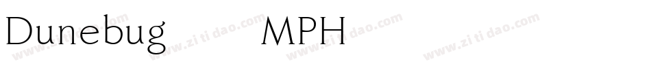 Dunebug 45MPH字体转换